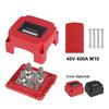 M10 Stud Busbar 400A 48VDC Car Ferry Battery Negative Terminal 4 X 3/8 "(M10) RV Modification Universal Red Black with Cover