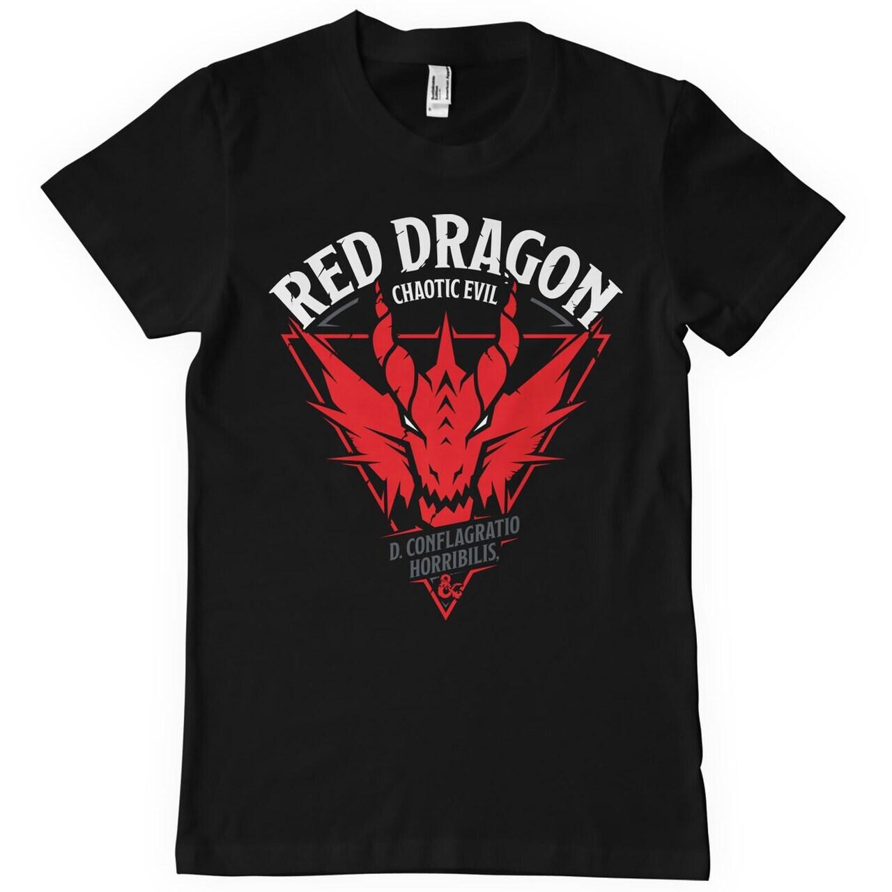 Authorized Dungeons Dragons Red Dragon Chaotic Evil T-Shirt S-5XL Sizes L