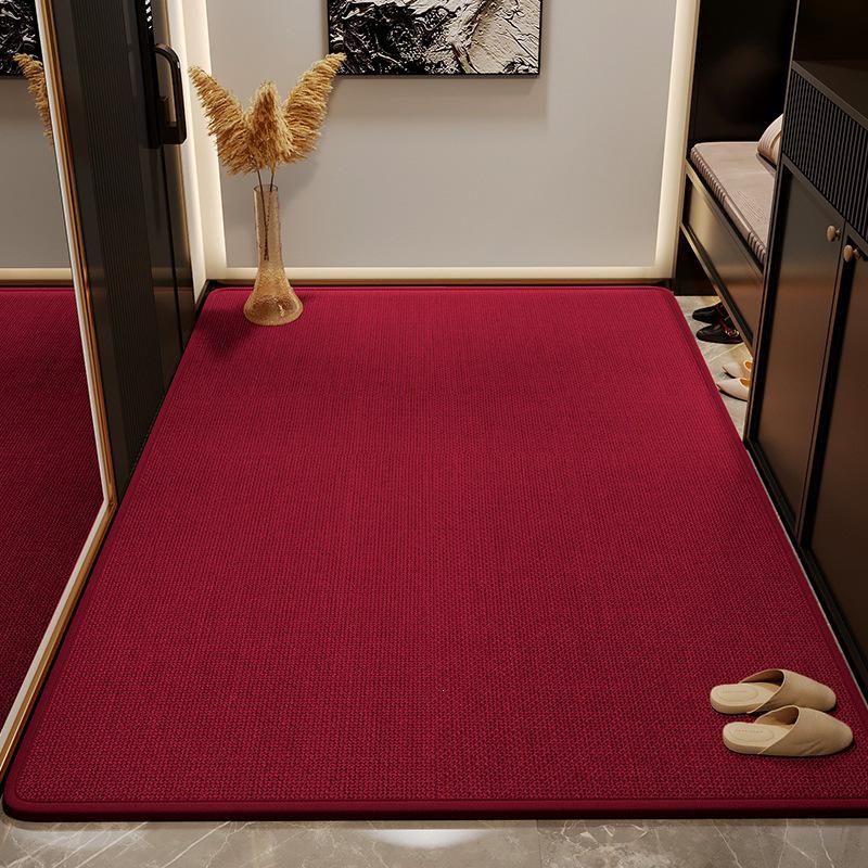 Washable Natural Linen Foldable Entrance Mat - Dirt-Wiping Large Hallway Rug
