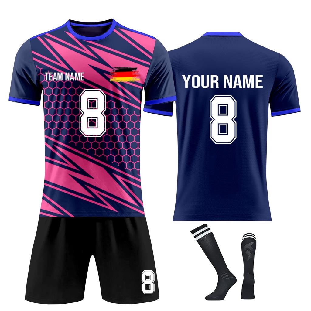 Personalised Shirts Kit Mens Girls With Name Number Custom Football Jerseys For Boys Training Suit