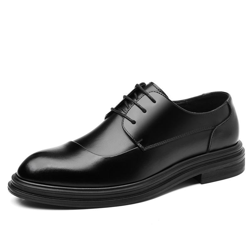 British Korean Version Pointed Groom Suit Wedding Shoes Men's Shoes Business Dress Casual Leather Shoes Casual