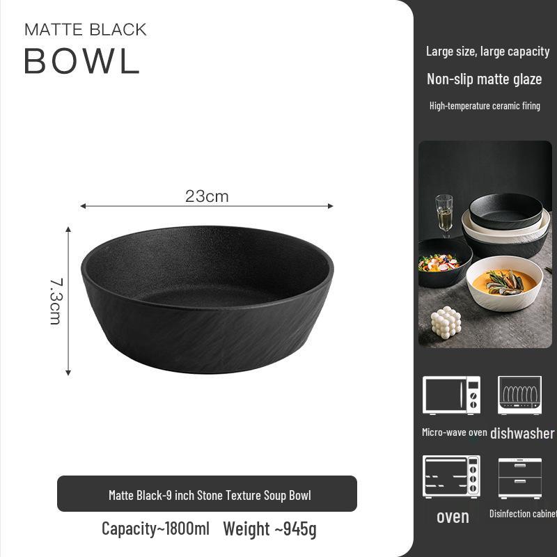 Ceramic Large Capacity 12-Inch Bowl for Soup, Sauerkraut Fish, Boiled Fish, Noodles, and Mao Xuewang.