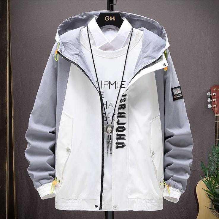 Abrigo de primavera y otoño para hombre Chaqueta con capucha informal de primavera y otoño para hombre