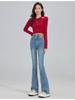 2025 New Spring High-Waisted Retro Micro Flare Jeans for Tall Women
