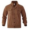Autumn American Heavyweight Men's Corduroy Shirt Jacket New Simple Versatile Multi-Pocket Long Sleeve Stand Collar Jacket