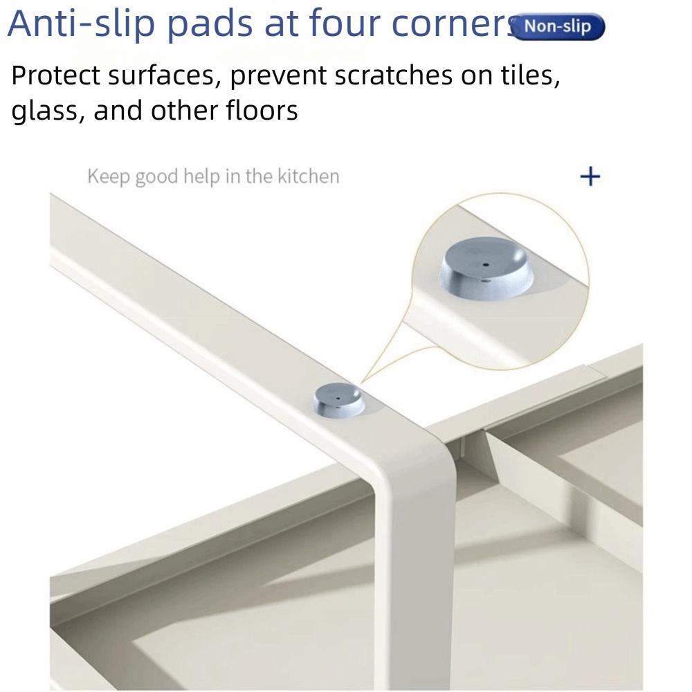 Mehrschichtiger Verstellbarer Küchenorganizer Platzsparend Erweiterbar Arbeitsplatte Topfhalter Rostfrei Rutschfest Ausziehbarer Schrankboden
