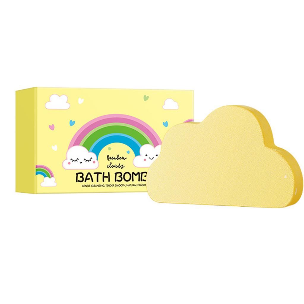 Conjunto de Presente de Feriado: Bombas de Banho em Forma de Nuvem, Banho de Espuma Hidratante Arco-Íris para Spa, Chuveiro e Banheira de Hidromassagem