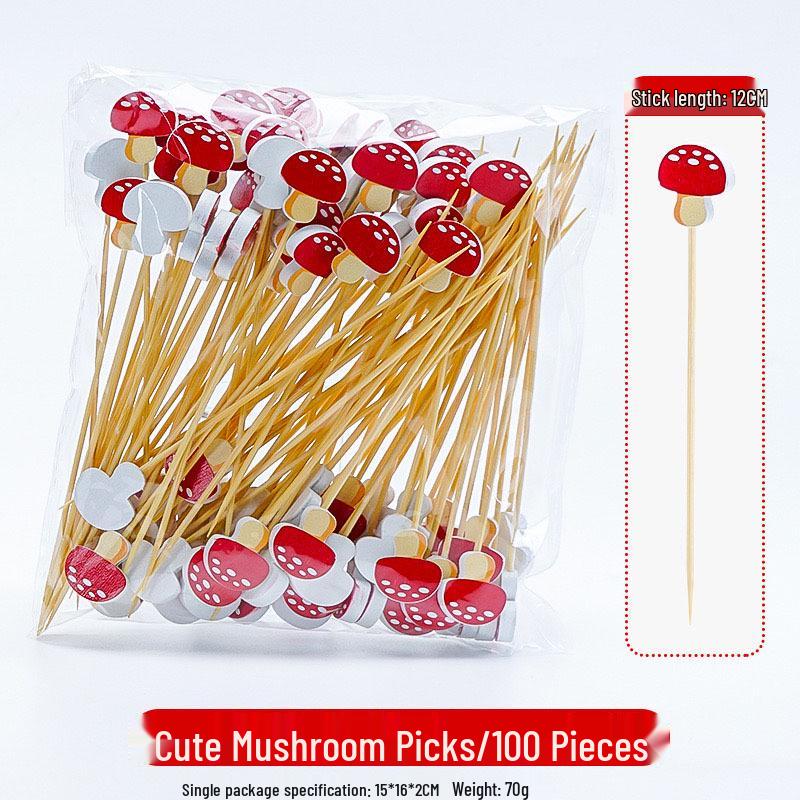 

Бамбукові шпажки для фруктів та коктейлів 12 см – Креативні художні зубочистки для десертів