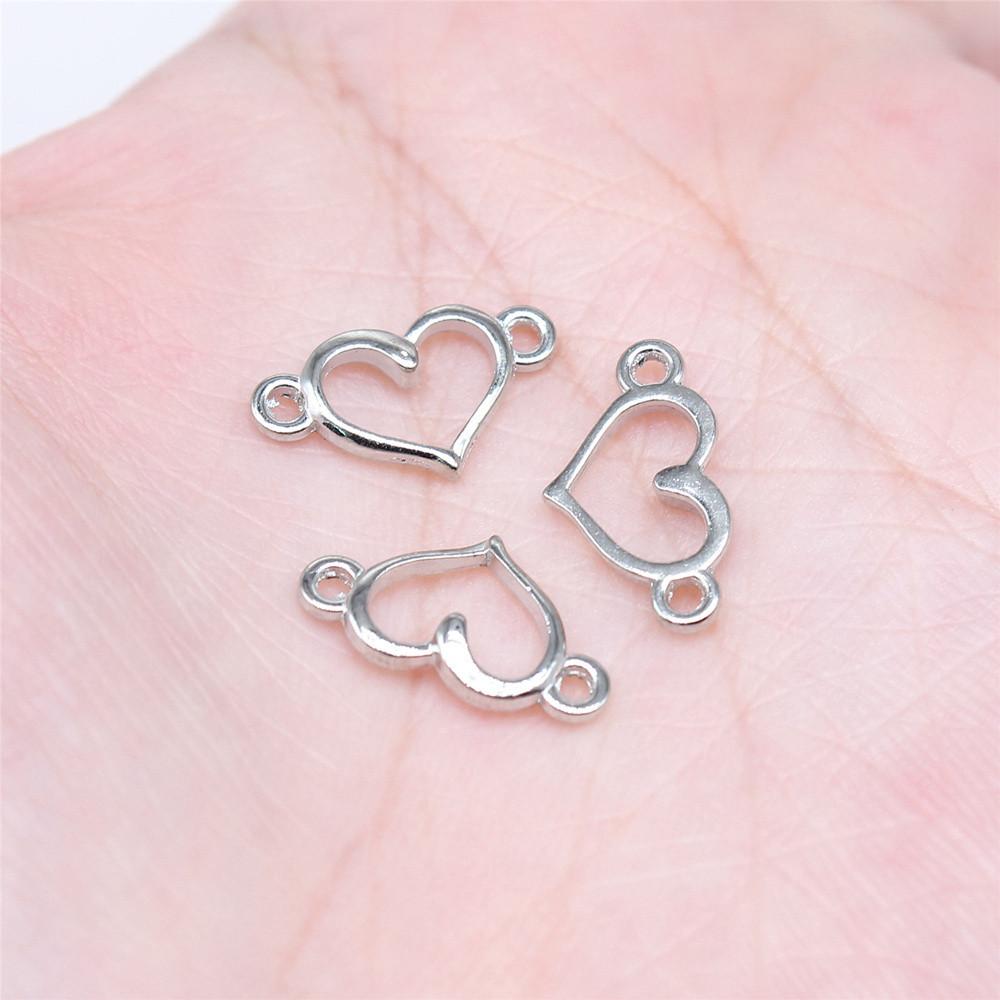 Heart Connectors Love Symbol Antique Bronze Zinc Alloy Jewelry Making DIY Jewelry Making Style Pendant Connectors