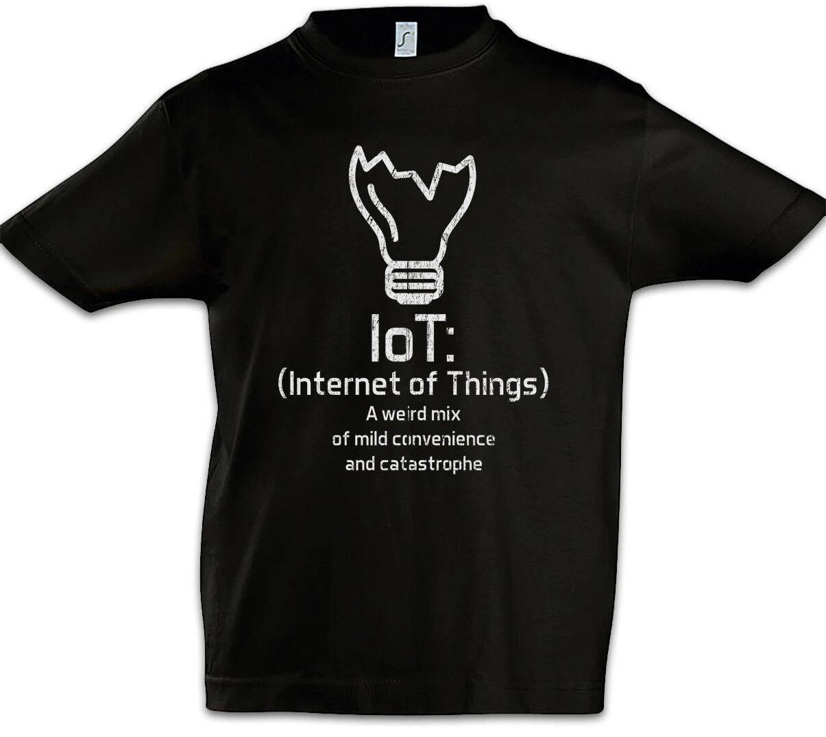

Internet Of Things I Kids Boys T-Shirt IoT M2M Machine To 5G Fun Of Things- 160