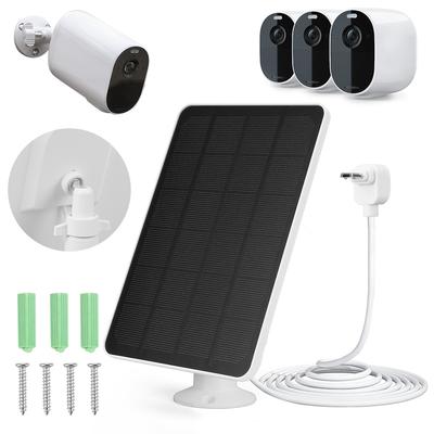 4W/6W Solar Panel Camera Charger 360°Adjustable Wall Mount Camera Solar Panel for Arlo Essential Spotlight/XL Spotlight Camera