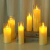 Acrylic Glass Cup with Electronic Candle for Romantic Atmosphere - Perfect for Birthdays, Parties, Christmas, or Halloween.