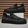 One-pedal Men's Shoes Summer Breathable Thin Black Socks Shoes Men's Summer Fly-woven Mesh Canvas Sports Shoes