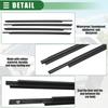 Motoforti Window Weatherstrip Trim Seal Belt for Toyota Sequoia Part Numbers Black 2008-2020, Rubber, 681630C031/681640C031,