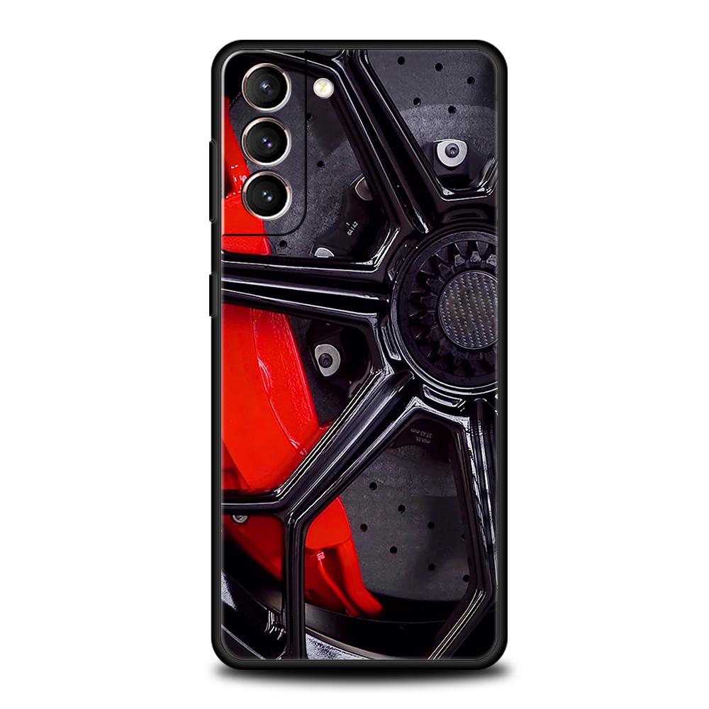 Sports Car Wheel Tire Speed Phone Case For Samsung Galaxy S24 S23 S22 S20 S21 FE Ultra S24 S23 S10 S10E S9 S8 Plus 5G Cover Bags