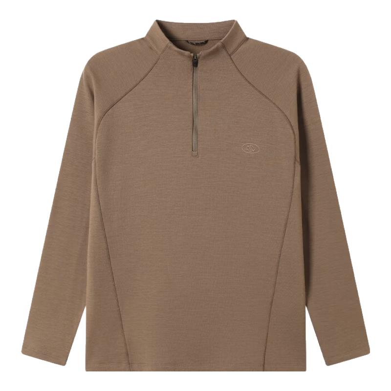 Men s Merino Wool Lined Half-Zip Pullover XXL