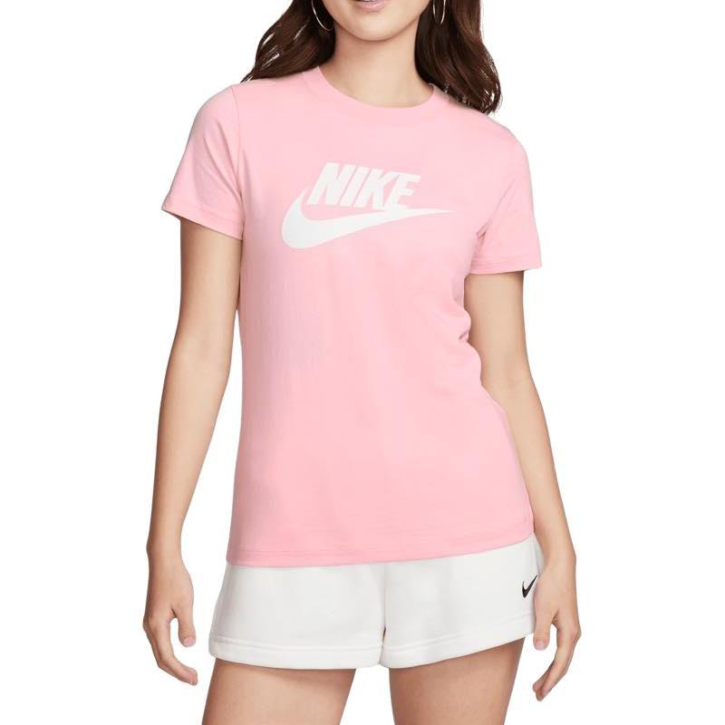 Nike T Shirts Women's Medium Soft Pink Crew Neck DV6095-690