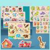 Wooden Shape And Number Puzzles For Children Learning And Recognition