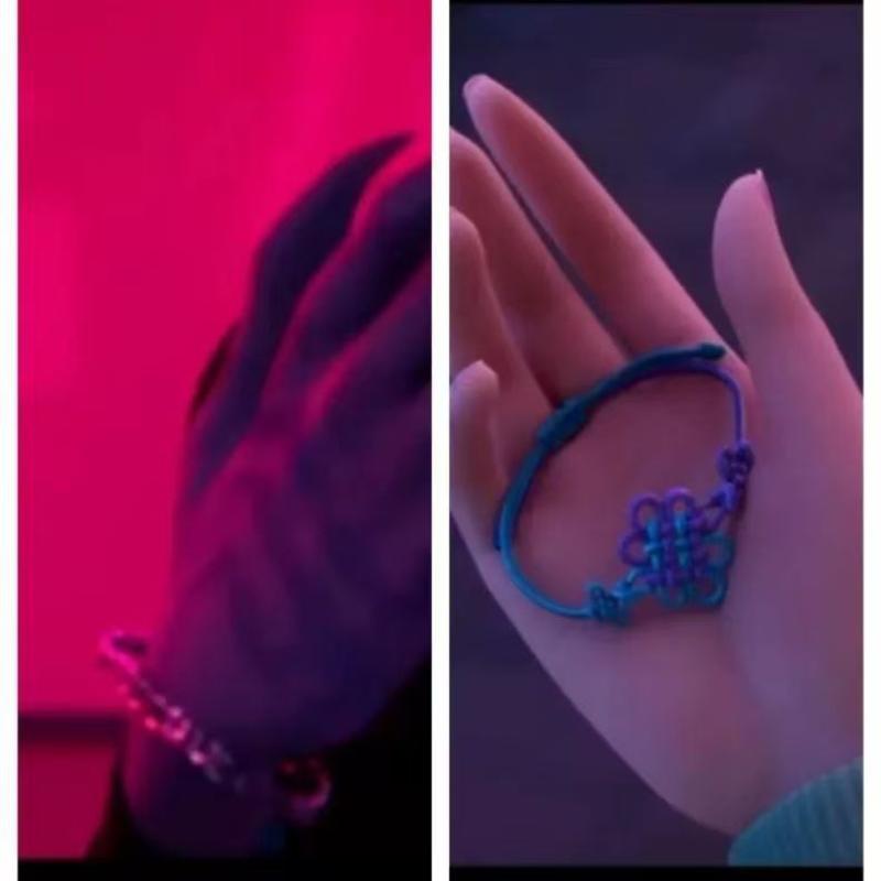 Anime Kpop Demon Hunters Rumi Cosplay Bracelet Handmade Woven Rope Chinese Knot Adjustable Bracelet Unisex Jewelry Accessories