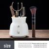 Zen Style Porcelain Tea Ceremony Set: Mutton Fat Jade & Copper Gongfu Tools - 6 Gentlemen
