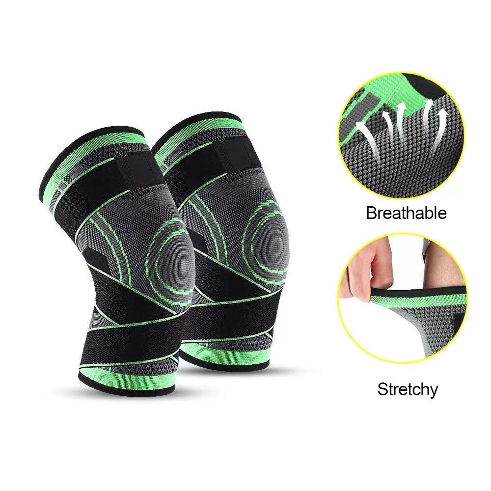 1pc Knee Support Gym Adjustable Elastic Knitted Knee Pads Basketball Breathable Cycling Sports Compression Straps Knee Sleeve