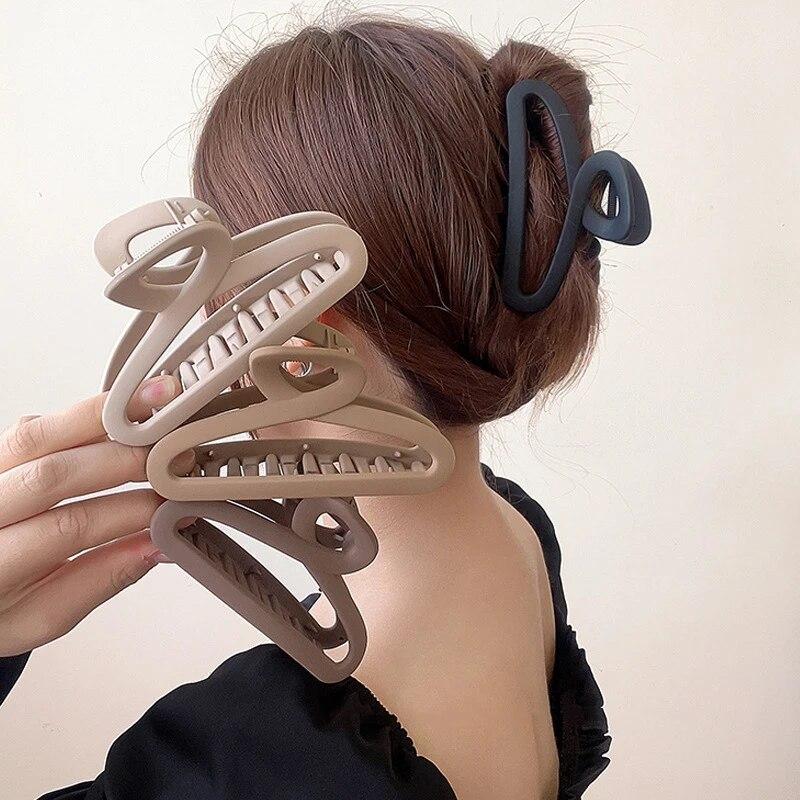 Pinces à cheveux vintage à motif géométrique creux, style crabe et requin, accessoires pour cheveux de fête pour femmes