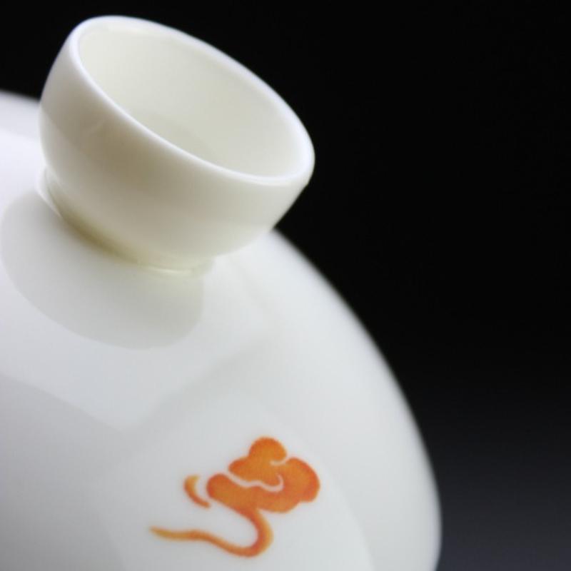 Hand-Painted Deer Gaiwan Household Ceramic Porcelain Tureen Chinese Kungfu Tea Sets Retro Teaware Drinkware Tea Ceremony Infuser