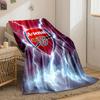 Red Shield Emblem with a Cannon, Surrounded by Lightning and Storm Clouds. for All Seasons Blanket Lunch Break Throw Gift