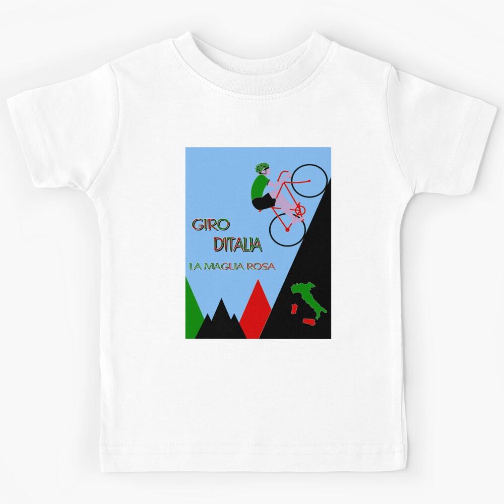 GIRO D ITALIA BICYCLE_ Racing Advertising Print Kids T-Shirt 130