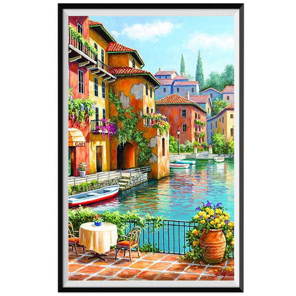 Voller Kreis Diamant Malerei Rosengarten 5D Diy Diamant Malerei Kreuzstich Tier Diamant Stickerei Mosaik Home Dekoration