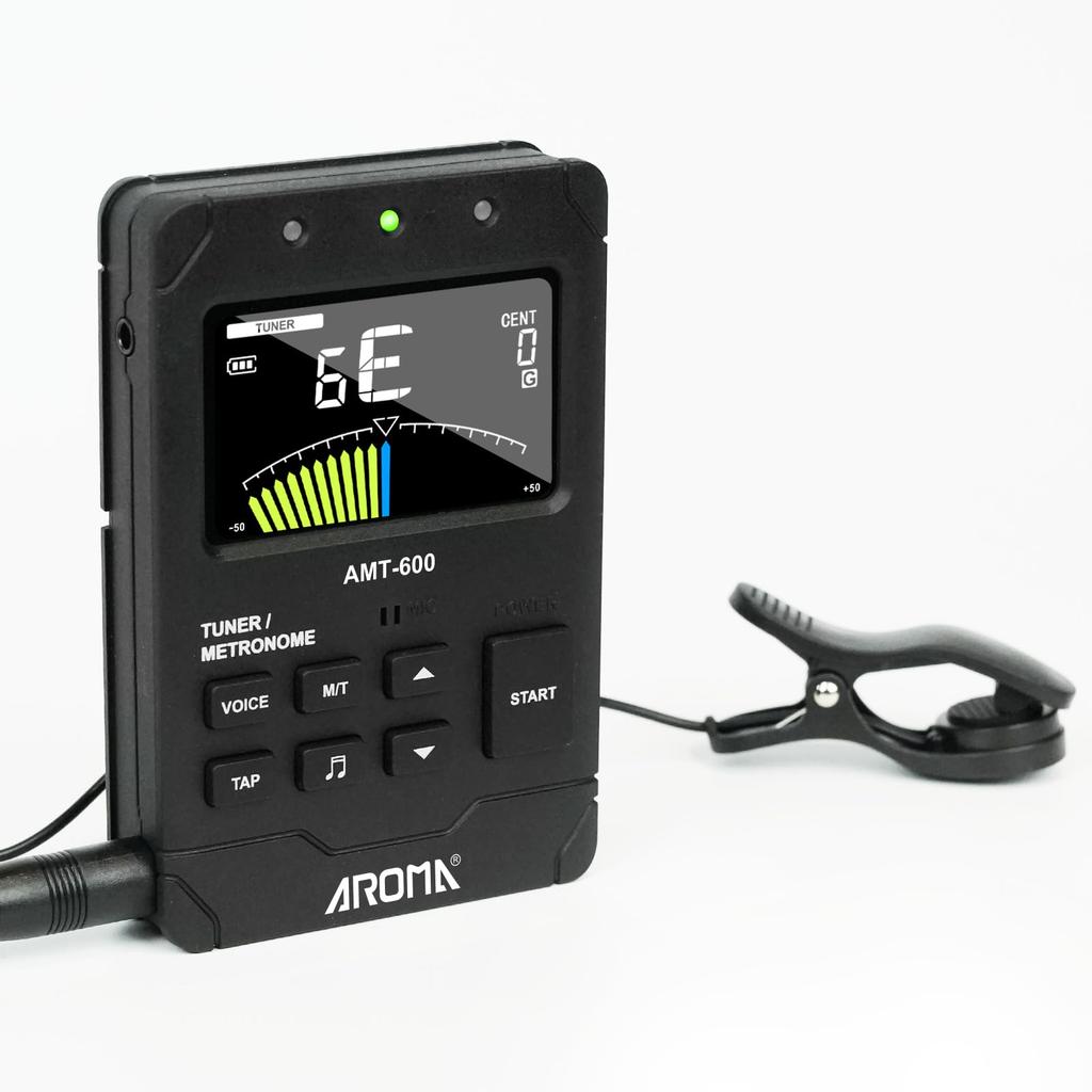 Aroma 3-in-1 Metronome, Tuner, and Tone Generator with Rechargeable Voice Count for Fast, High-Precision Tuning of All Instruments, Guitar, Piano,