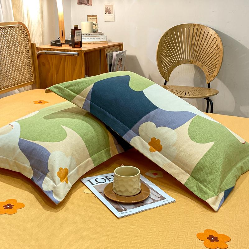 2pcs Printed Pillows Cover 100% Cotton Pillowslip capa de almofada Rectangle Pillowcase 48x74cm Cushion Covers Home Pillow Cases