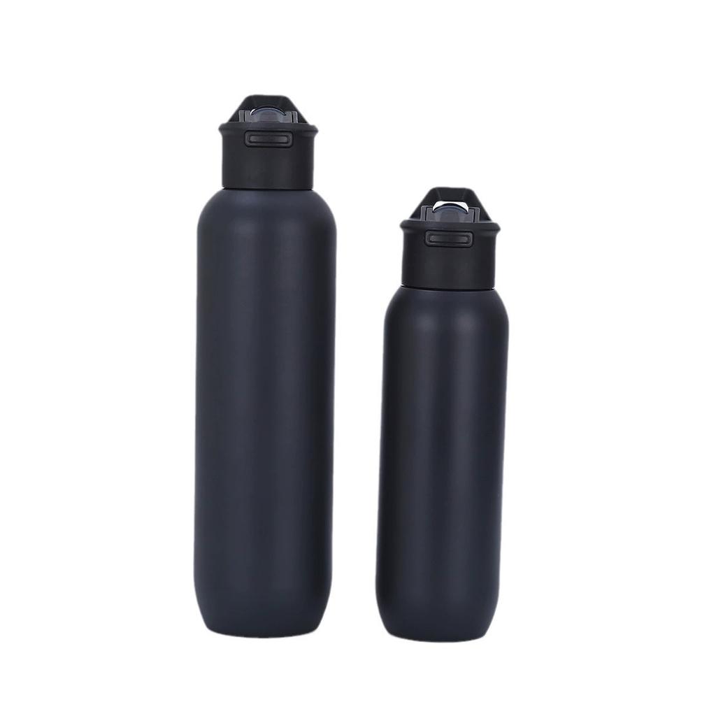 Steel Thermal Water Bottle Double Wall Straw Vacuum Tumbler Sports Bottle 580/1000ml