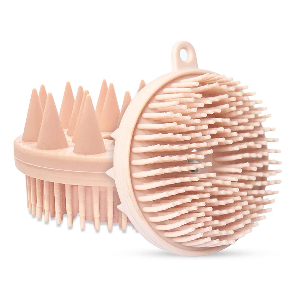 GLUN® 2 In 1 Bath and Shampoo Brush, Exfoliating Body Brush, Premium Silicone Loofah for Use In Shower, Head Scrubber Scalp Massager