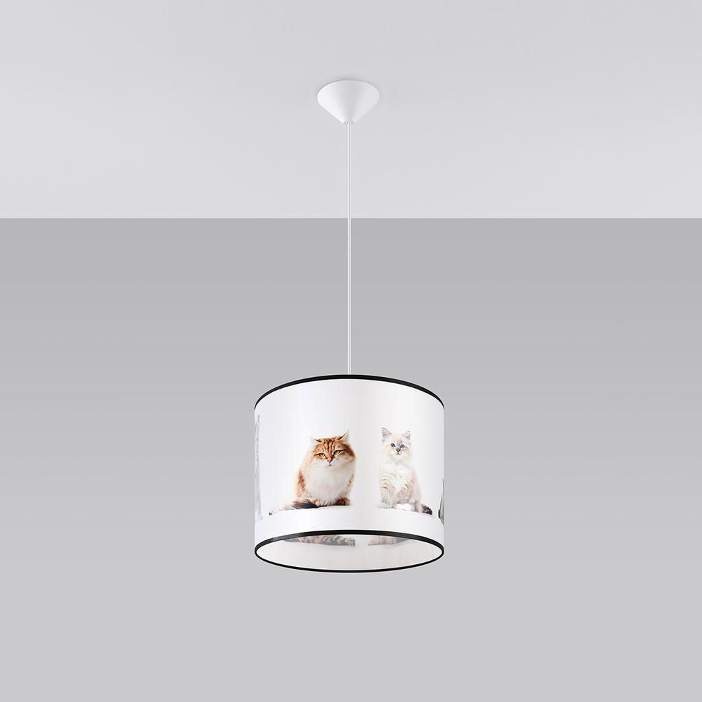 Lampa Wisząca Koty 1 E27 Wielokolorowy Sollux Sl.1420