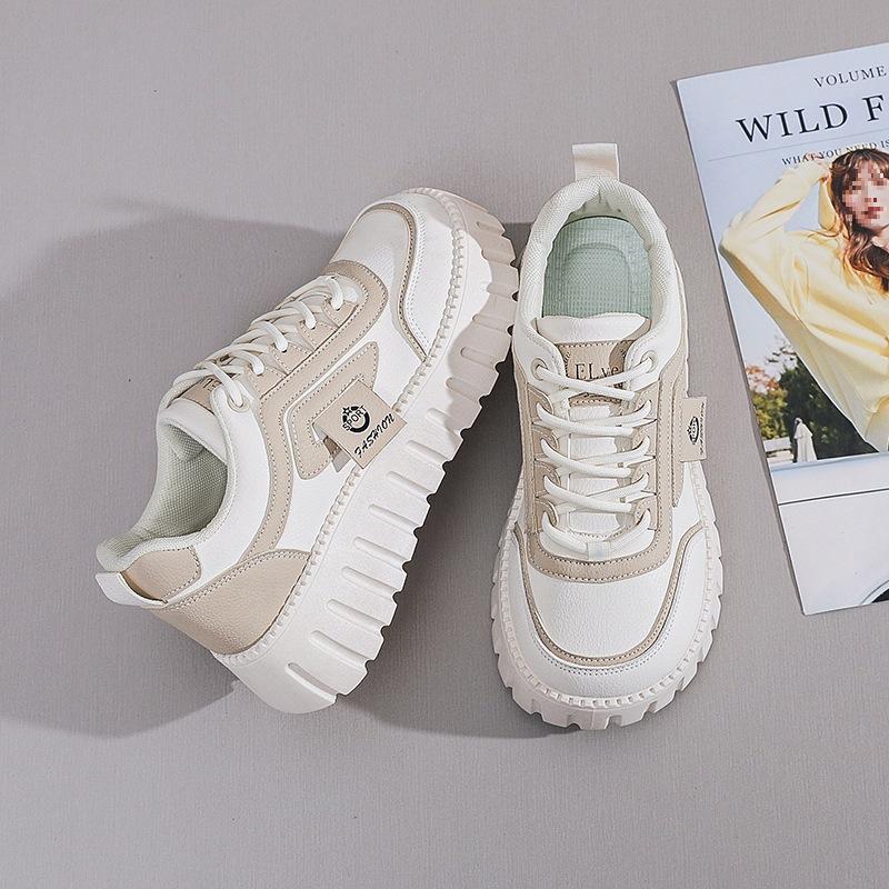 Casual Korean version of little white shoes women's thick baseplate shoes women's 70 new autumn 22 student tide shoes 1 versatile 2025