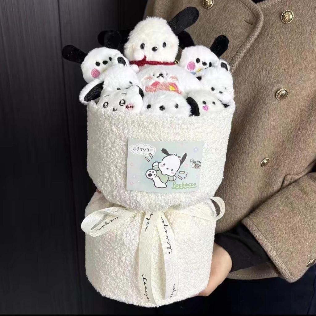 Pacha Dog Plush Bouquet - Cute Cartoon Doll Gift for Girls, Friends, or Girlfriends