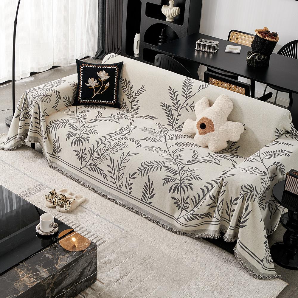 Minimalistischer Chenille-Sofabezug für vier Jahreszeiten, universeller Sofabezug, modisch, modern, rutschfest, einteilig, leichter Sofabezug im Luxusstil