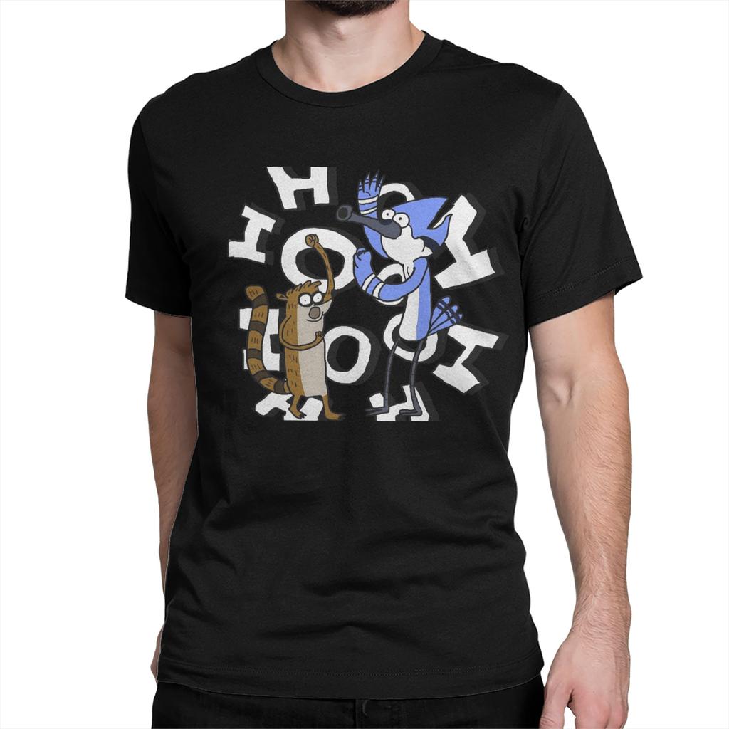 Fashion Ooooohh Mordecai Rigby Regulars Show T Shirt for Unisex Unisex 100 Cotton Tee Shirt Short Sleeve Clothes