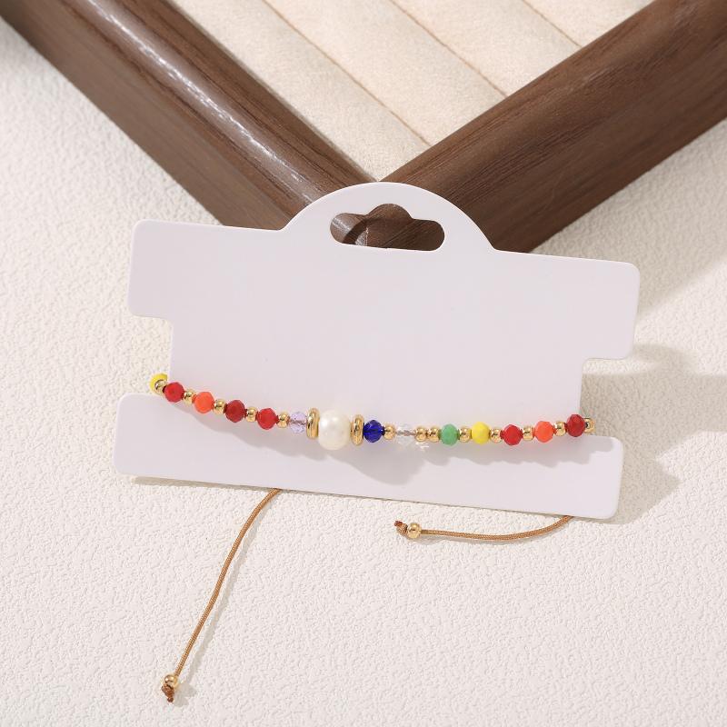

Multicolor Beaded Golden Freshwater Pearl Adjustable Bracelet for Women Bohemian Jewelry Gift GOLD