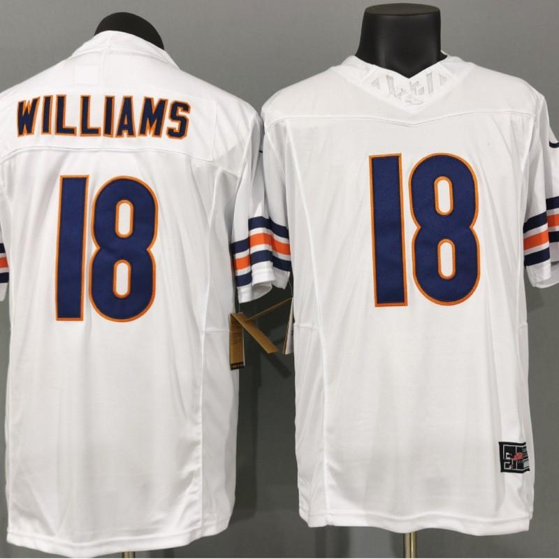 Chicago Bears 18 Williams Trikot Herren Football Fan Spiel Gestickt Atmungsaktiv Schnelltrocknend