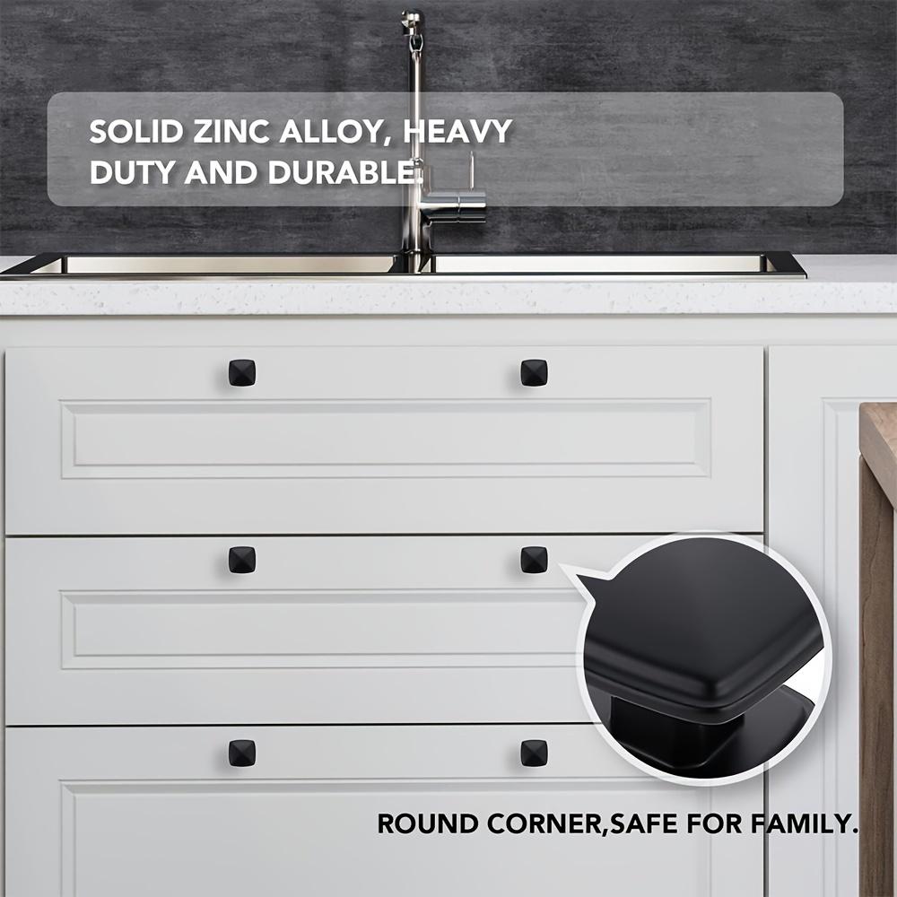 Πόμολα ντουλαπιών αλουμινίου, 1,22*0,98 ιντσών, 10τμχ, πόμολα ντουλαπιών κουζίνας ματ, μαύρα για συρτάρια, πόμολα ντουλαπιών, πόμολα ντουλαπιών, με βίδες