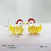 Mini Cute Glass Mandarin Duck Figurine Cartoon Animal Tiny Statue Craft Ornament Home Garden Micro Landscap Decor Accessories