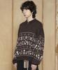 GLACK Gnt049 Turtles Fair Isle Nordic Knit (Brown)