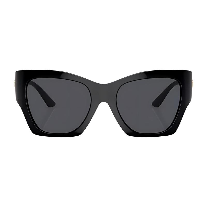 Versace Gold Logo Sign Acetate Irregular Sunglasses Men's Black 6834215 VE4452GB187-Black 55