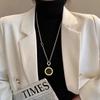 JMXD Euro Chic Long Sweater Chain Women Tarnish Free Layered Pendant Necklace Y2K Minimalist Statement Jewelry Gift for Her