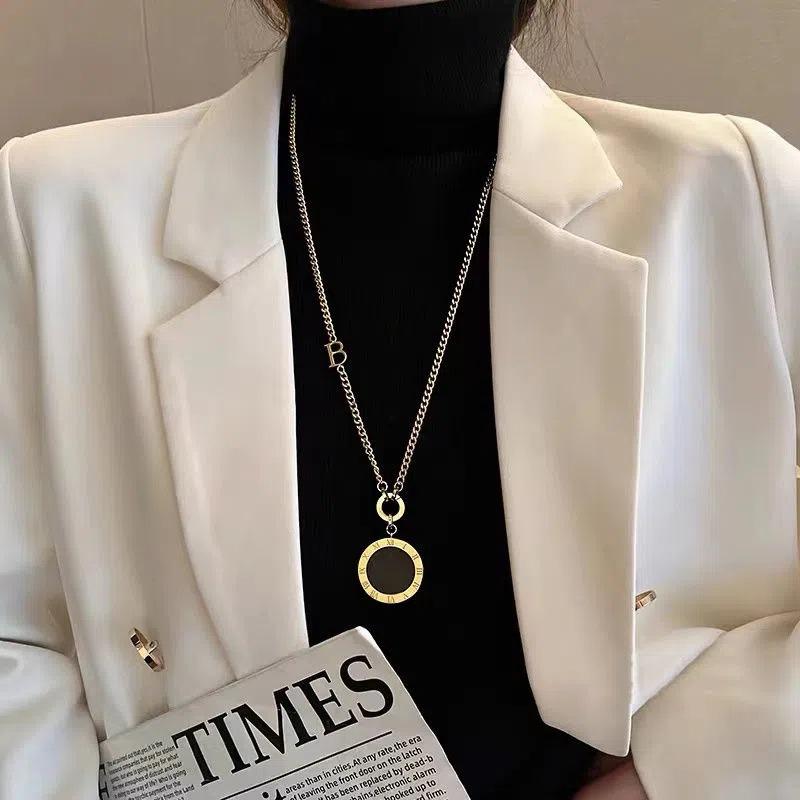 JMXD Euro Chic Long Sweater Chain Women Tarnish Free Layered Pendant Necklace Y2K Minimalist Statement Jewelry Gift for Her