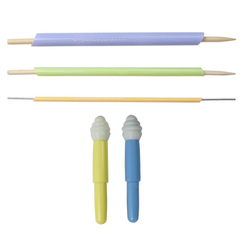 

Fabric Tube Turners Set Quick Fabric Tube Turners Drawstring Threader, Ripper, Sewing Fingerthing Finger Protectors 1