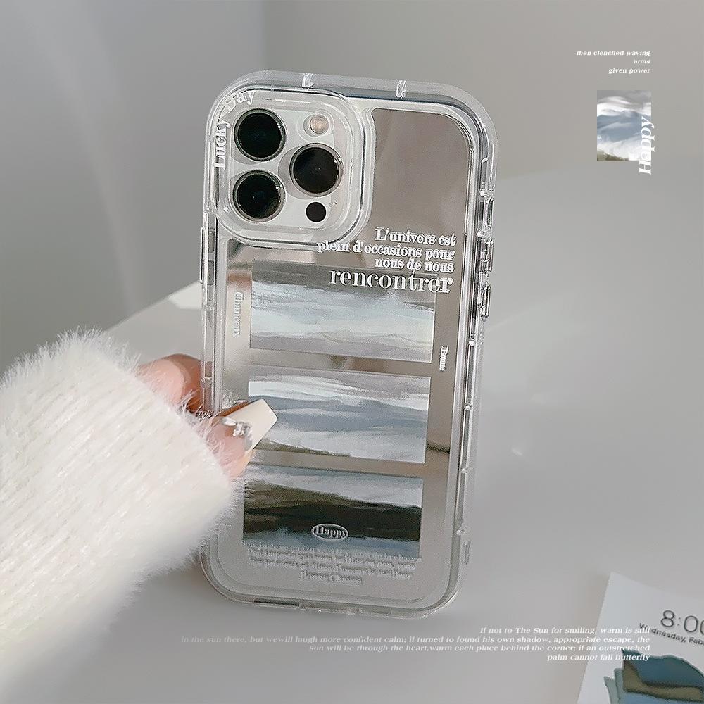 Ins Oil Painting Cloud Sea Suitable for 16Pro Max Suitable for IPhone 17 Phone Case IPhone Artistic Style 13 Mirror 11 Advanced