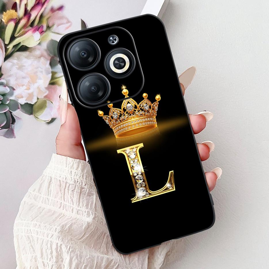 For Infinix Smart 8 Case X6525 Luxury Letters Cover Shockproof Soft TPU Phone Case For Infinix Smart 8 Pro Smart8 HD Shell Coque